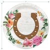 Horseshoe Floral Dessert Plates, 16pk