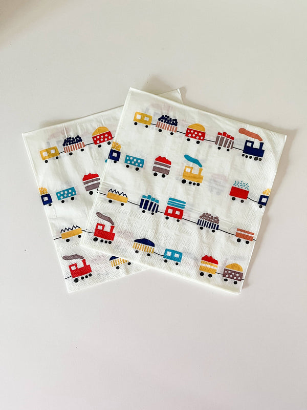 Train Dinner Napkins, 16pk