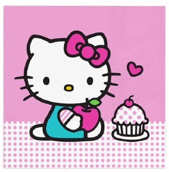 Hello Kitty Pink Dots Dessert Napkins, 40pk