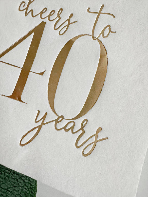 Cheers to 40 Years Cocktail Napkins, 16pk