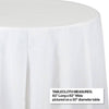 White Round Plastic Tablecloth, 1pk