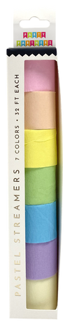 Pastel Rainbow Streamers
