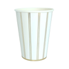 Gold Signature Stripe Cups, 8pk