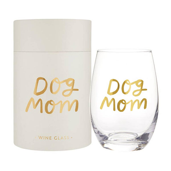 Stemless Wine Glass - Dog Mom