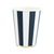 Midnight Blue Cabana Stripe Cups, 8pk