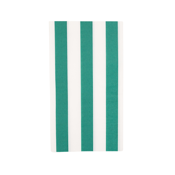 Emerald Green Cabana Stripe Dinner Napkins, 20pk