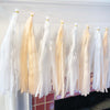 Boho White & Blush Paper DIY Tassel Tail