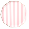 Petal Pink Signature Cabana Stripes Dinner Plates, 8pk