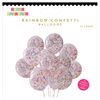 Rainbow Confetti Balloon, 12pk