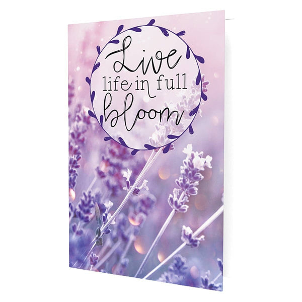 Live Life In Full Bloom Greeting Card- Lavender Seeds