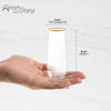 9 oz. Clear with Gold Plastic Champagne Flutes - 16 pcs