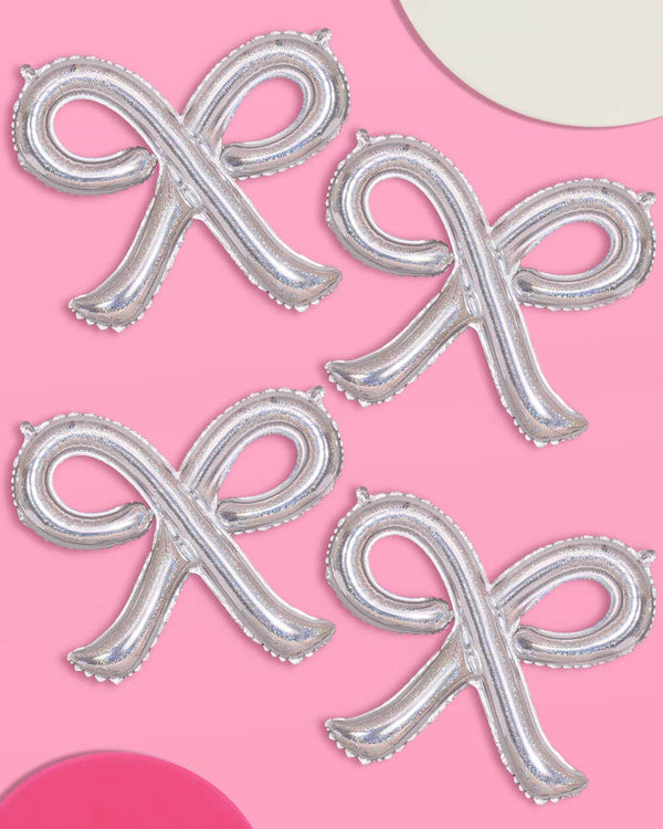 Shimmer Bow Balloons, 4pk