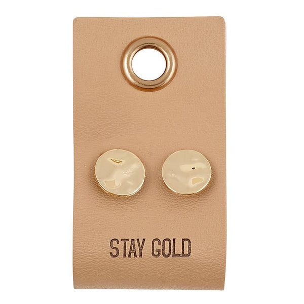 Leather TagEarrings - Circle