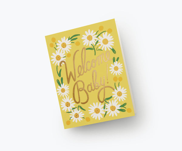 Daisy Welcome Baby Greeting Card