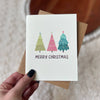 "Merry Christmas" Christmas TreesGreeting Card