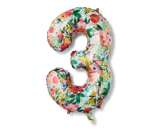 Garden Party Numbered Foil Balloon