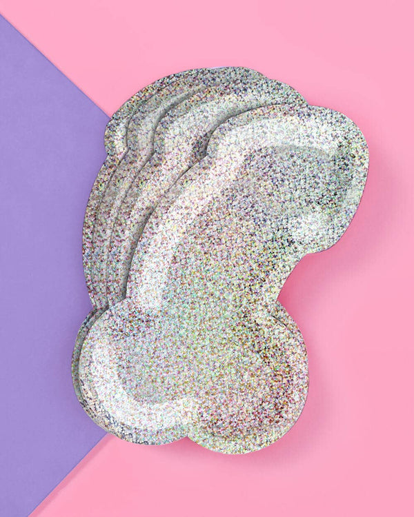 Penis Foil Party Plates, 25pk