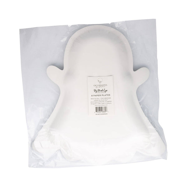 Occasions Boo Ghost Shaped Paper Plate, 8pk