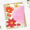 "Happy Birthday To My Forever Friend" Floral Greeting Card