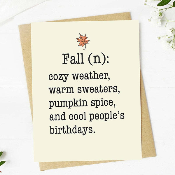 Fall Definition BirthdayGreeting Card
