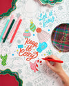 Merry Christmas Coloring Paper 9β Tablecloth