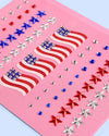 Americana Gem Set - 80 adhesive face gems, 4th of July, USA