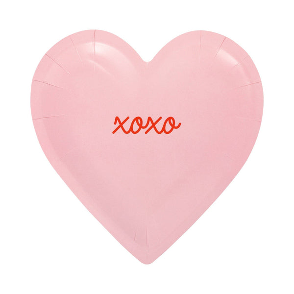 Conversation Heart Shaped Dessert Plate Set, 8pk
