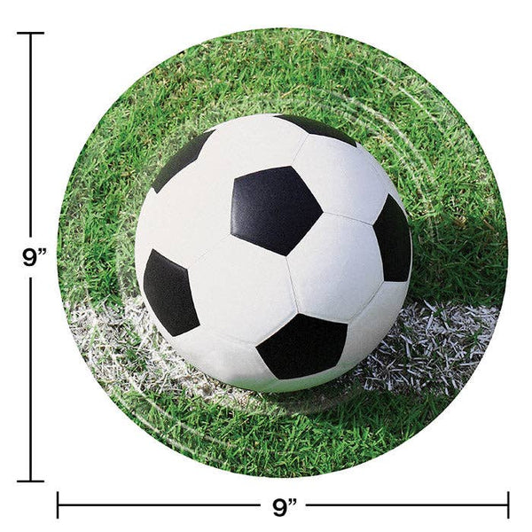 Soccer Dinner Plates, 8pk