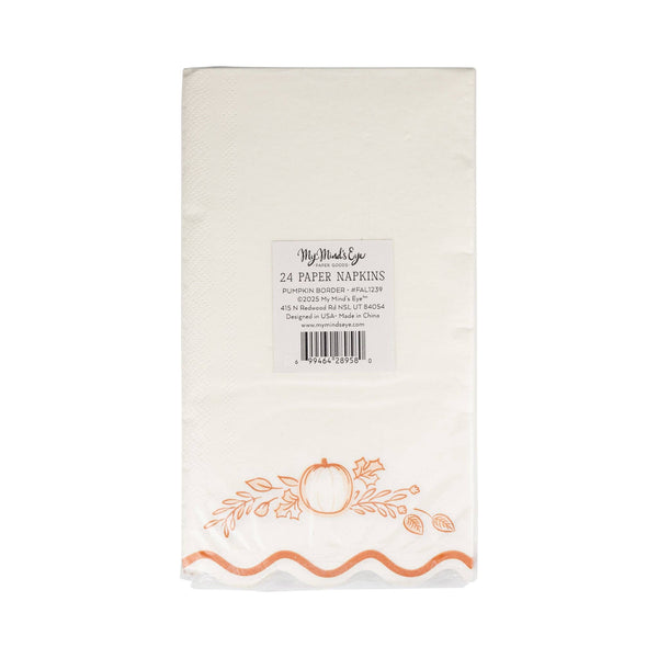 Falloween Pumpkin Guest Napkin, 24pk