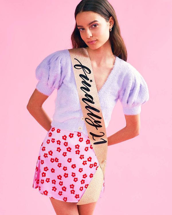 21st Birthday Rose Gold Sash & Crown