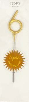 Big 8" Gold Number Sparkler Wands