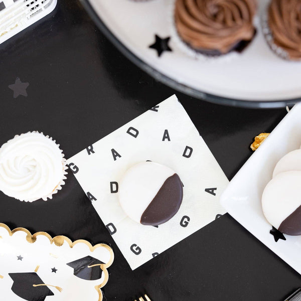 GRAD Letters Cocktail Napkin, 24pk