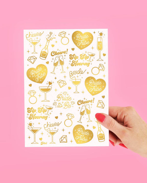 Bachelorette Bride Tribe Temp Tattoos