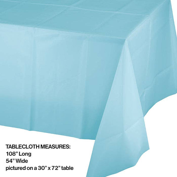 Pastel Blue Plastic Tablecloth, 1pk