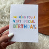 "Wishing you a very special birthday" birthdayGreeting Card