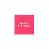 Hot Pink Happy Birthday Dessert Napkins, 20pk
