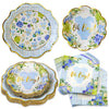 Baby Shower Onesie Tableware Set - Blue Floral