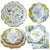 Baby Shower Onesie Tableware Set - Blue Floral