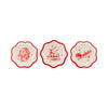 Red Vintage Art Bamboo Plate - Set of 3