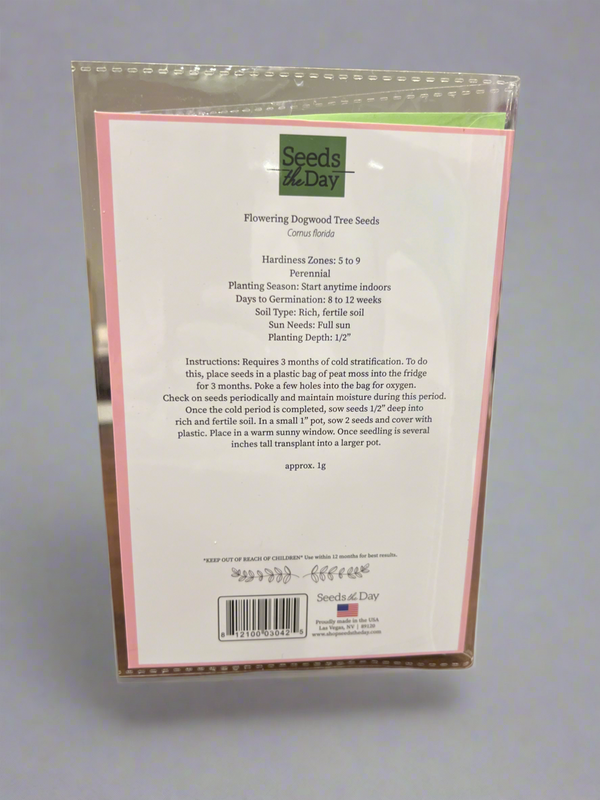 Greeting Card Happy Birthday Pawwty- Flowering Dogwood Seeds