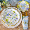 Baby Shower Onesie Tableware Set - Blue Floral