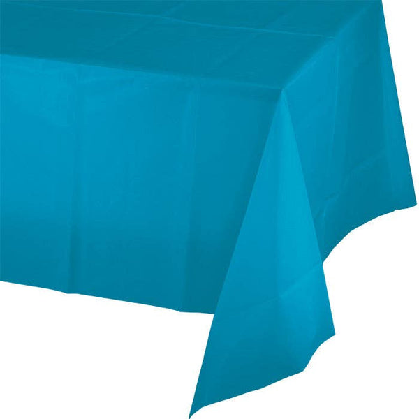 Turquoise Plastic Tablecloth, 1pk