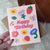 Happy Birthday Flowers & Cute Icons Spring PeachGreeting Card