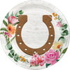 Horseshoe Floral Dessert Plates, 16pk