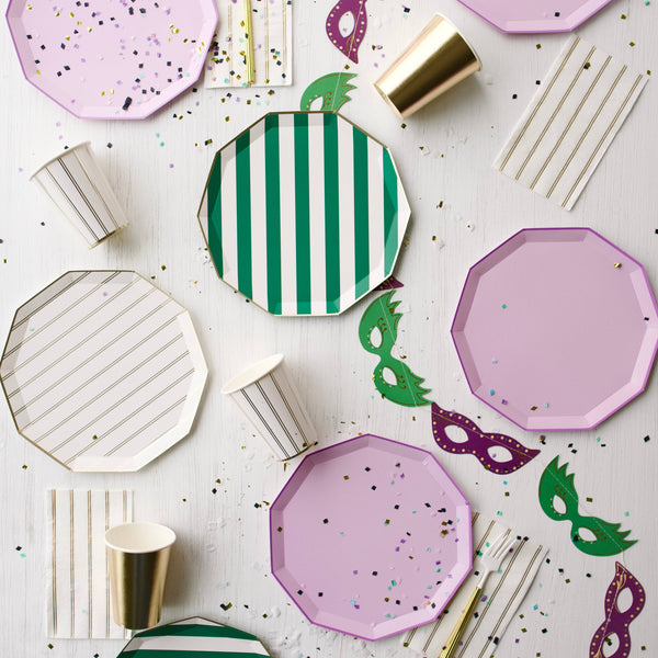 Gold Signature Stripe Dinner Plates, 8pk