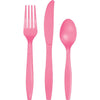 Candy Pink Assorted Plastic Cutlery, 24pk