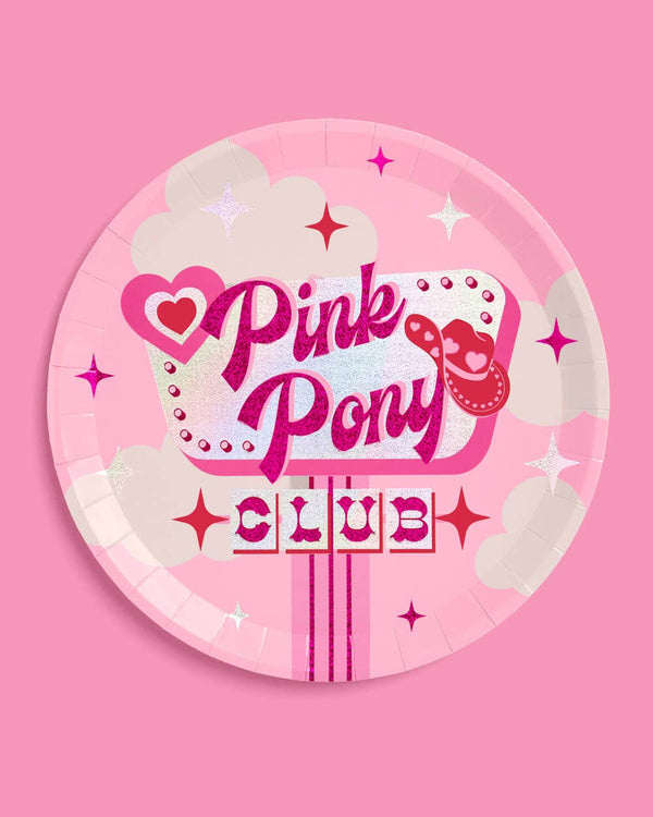 Pink Pony Club Plates, 24pk