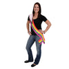 Pride Flag Satin Rainbow Sash, 33" x 4"
