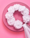 Bride White Flower Crown Veil