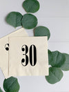 30th Birthday or Anniversary Cocktail Napkins, 16pk